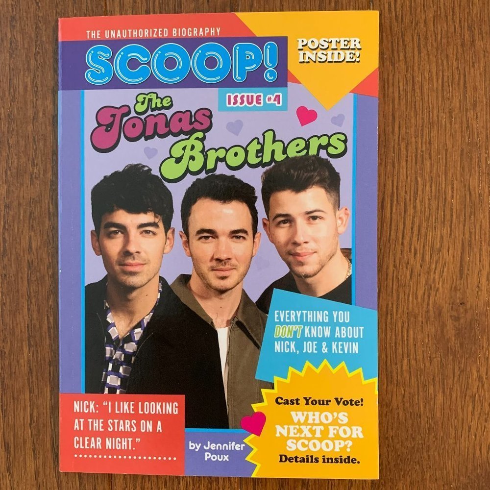 New Scoop! Issue #4 Four: The Jonas Brothers by Jennifer Poux Paperback Book
